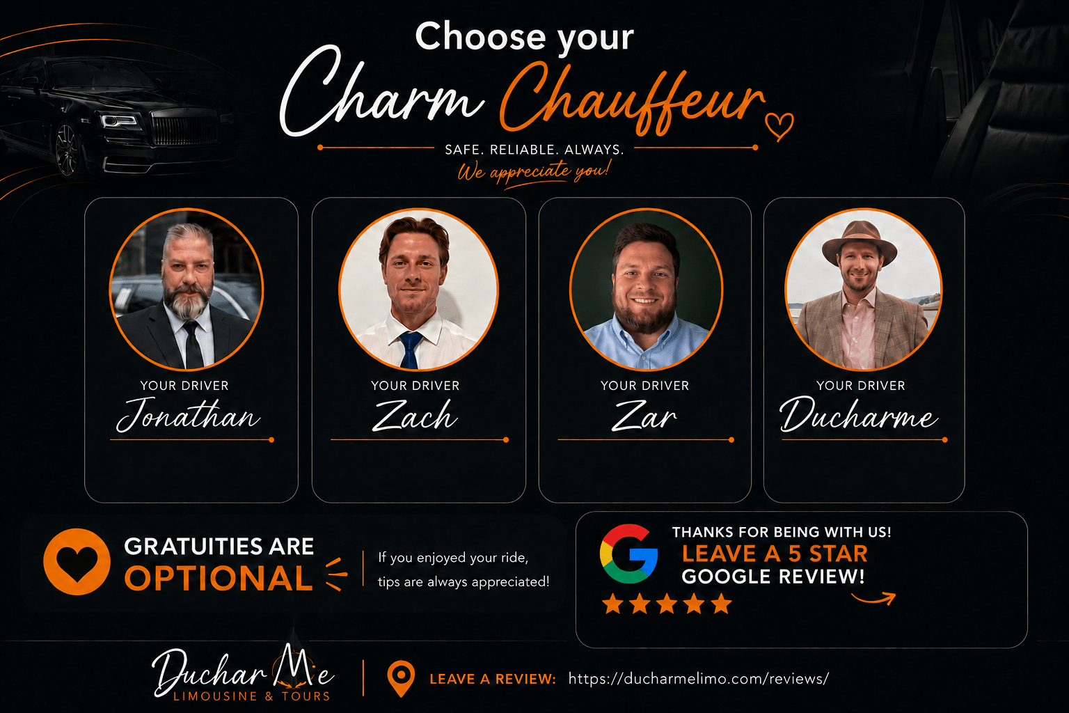 Ducharme Drivers Ducharme Limousine & Tours